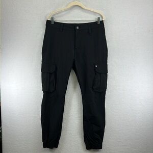 Fried Denim Men’s Cargo Pants Size 32/30 Black Nylon/Spandex EUC
